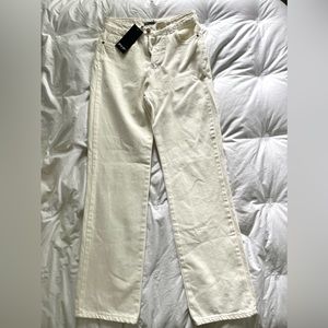 Nasty Gal High Rise Wide Leg Jean ECRU